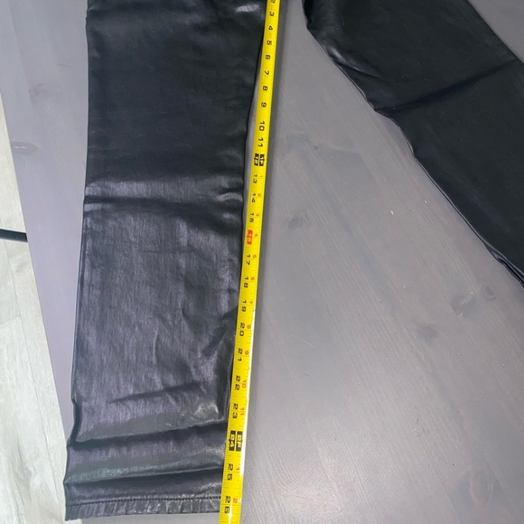 AG Adriano Goldschmied New Caden Black Leatherette Tailored Trouser - Picture 11 of 13